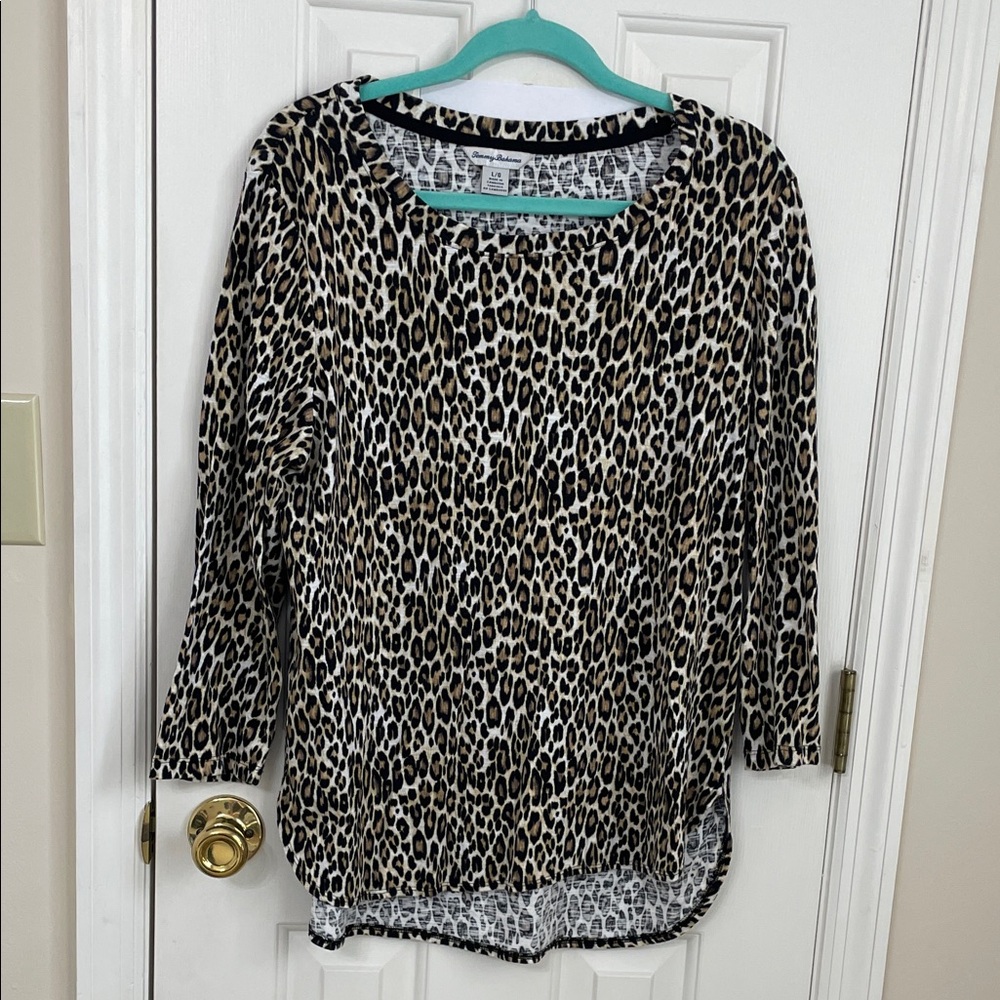 Tommy Bahama Animal Print Long Sleeve Top